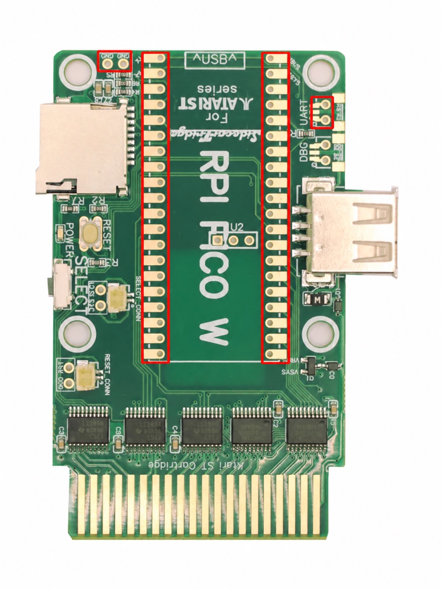 Multi-device for developers: where to solder the headers for the Pico WH, UART and GND
