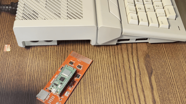 How to plug the SidecarT in the Atari ST cartridge