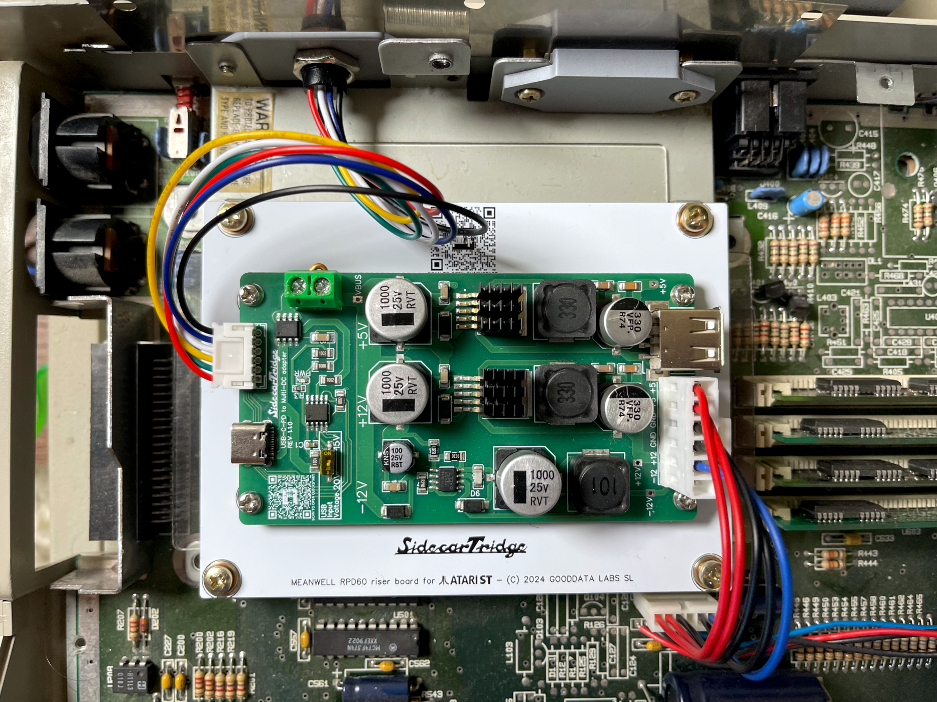Atari ST USB-C installed 